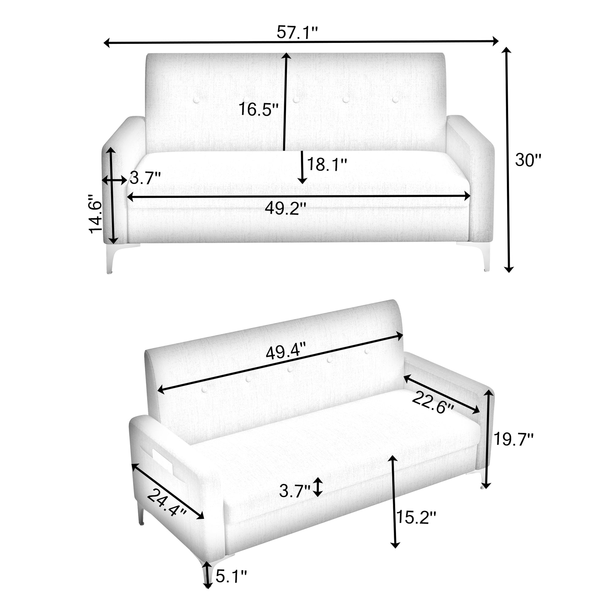 Multi Functional Storage Comfortable Double Sofa,Suitable For Living Room, Apartment, Home Office Beige Suede Wood Primary Living Space Eucalyptus Square Arms Foam Fabric 2 Seat