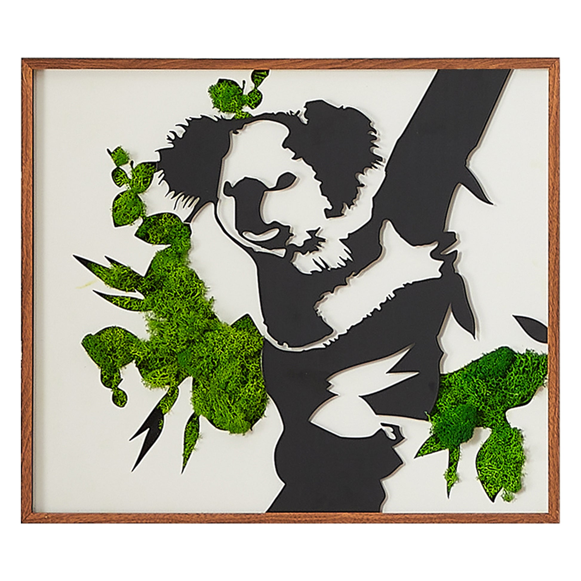 Koala Moss Metal Wall Art Green Iron