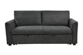 78 Inch 3 In 1 Convertible Sleeper Sofa Bed, Modern Fabric Loveseat Futon Sofa Couch W Pullout Bed, Small Beautiful Seat Lounge Sofa W Reclining Backrest, Furniture For Living Room, Dark Gray Light