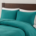 3 Piece Luxurious Oversized Quilt Set Peacock Cotton