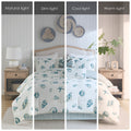 Comforter Set Blue Cotton