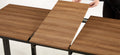Square Extendable Dining Table With Metal Leg,Modern Space Saving Kitchen Table For Living Room 70.86