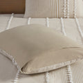 3 Piece Cotton Yarn Dyed Duvet Cover Set Taupe Cotton