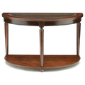 Transitional 1Pc Side Table Dark Cherry Open Bottom Shelf Beveled Glass Top Turned Legs Living Room Furniture Cherry Primary Living Space Classic,Contemporary,Transitional Rubberwood Open Storage Coffee & End Tables Solid Wood