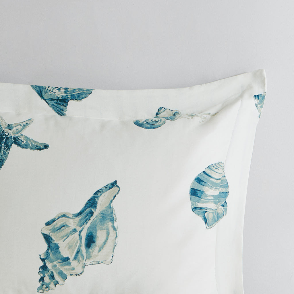 2 Piece Duvet Cover Set Blue Cotton