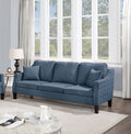 2Pc Sofa Set Sofa And Loveseat Living Room Furniture Navy Blended Chenille Cushion Couch W Pillows Navy Chenille Wood Primary Living Space Cushion Back Contemporary,Modern Chenille 5 Seat