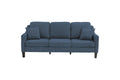 2Pc Sofa Set Sofa And Loveseat Living Room Furniture Navy Blended Chenille Cushion Couch W Pillows Navy Chenille Wood Primary Living Space Cushion Back Contemporary,Modern Chenille 5 Seat