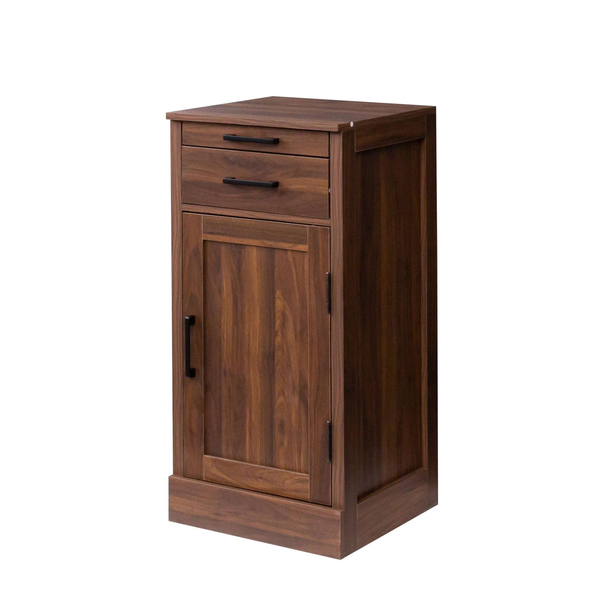 Brown Walnut Color Modular Wine Bar Cabinet Buffet Cabinet With Hutch For Dining Room Walnut Brown Mdf