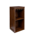 Brown Walnut Color Modular Wine Bar Cabinet With Storage Shelves With Hutch For Dining Room Walnut Brown Mdf