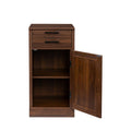 Brown Walnut Color Modular Wine Bar Cabinet Buffet Cabinet With Hutch For Dining Room Walnut Brown Mdf