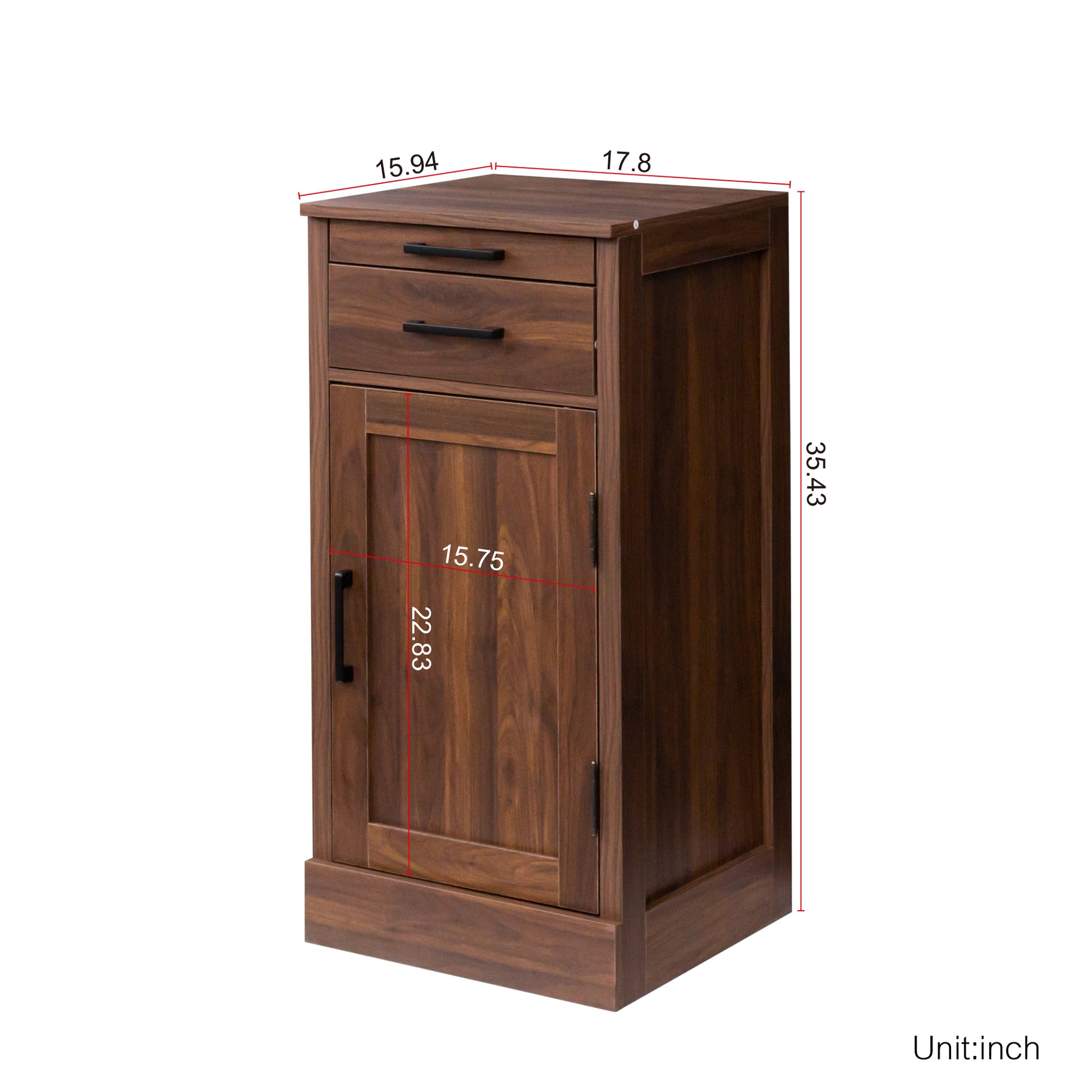 Brown Walnut Color Modular Wine Bar Cabinet Buffet Cabinet With Hutch For Dining Room Walnut Brown Mdf