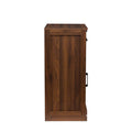 Brown Walnut Color Modular Wine Bar Cabinet Buffet Cabinet With Hutch For Dining Room Walnut Brown Mdf