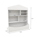 Children'S Multi Functional 7 Shelf Bookcase, Storage Display, Rack, Organizer, White,14.37