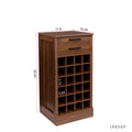 Brown Walnut Color Modular 24 Wine Bar Cabinet Buffet Cabinet Walnut Brown Mdf