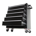 5 Drawers Rolling Tool Chest Cabinet With Wheels, Tool Storage Cabinet And Tool Box Organizer For Garage Warehouse Workshop, Black Black Steel