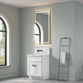 40*24 In Bathroom Vanity Mirrorsframed Dimmable Makeup Mirror For Wall, Backlit And Shatterproof, Anti Fog Horizontal Vertical Gun Ash Aluminium