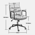 Office Chair,Mid Back Home Office Desk Task Chair With Wheels And Arms Ergonomic Pu Leather Computer Rolling Swivel Chair With Padded Armrest,The Back Of The Chair Can Recline 40 Brown Brown Office American Design Foam Pu Leather