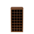 Brown Walnut Color Modular 32 Wine Bar Cabinet Buffet Cabinet Walnut Brown Mdf