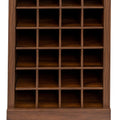 Brown Walnut Color Modular 24 Wine Bar Cabinet Buffet Cabinet Walnut Brown Mdf