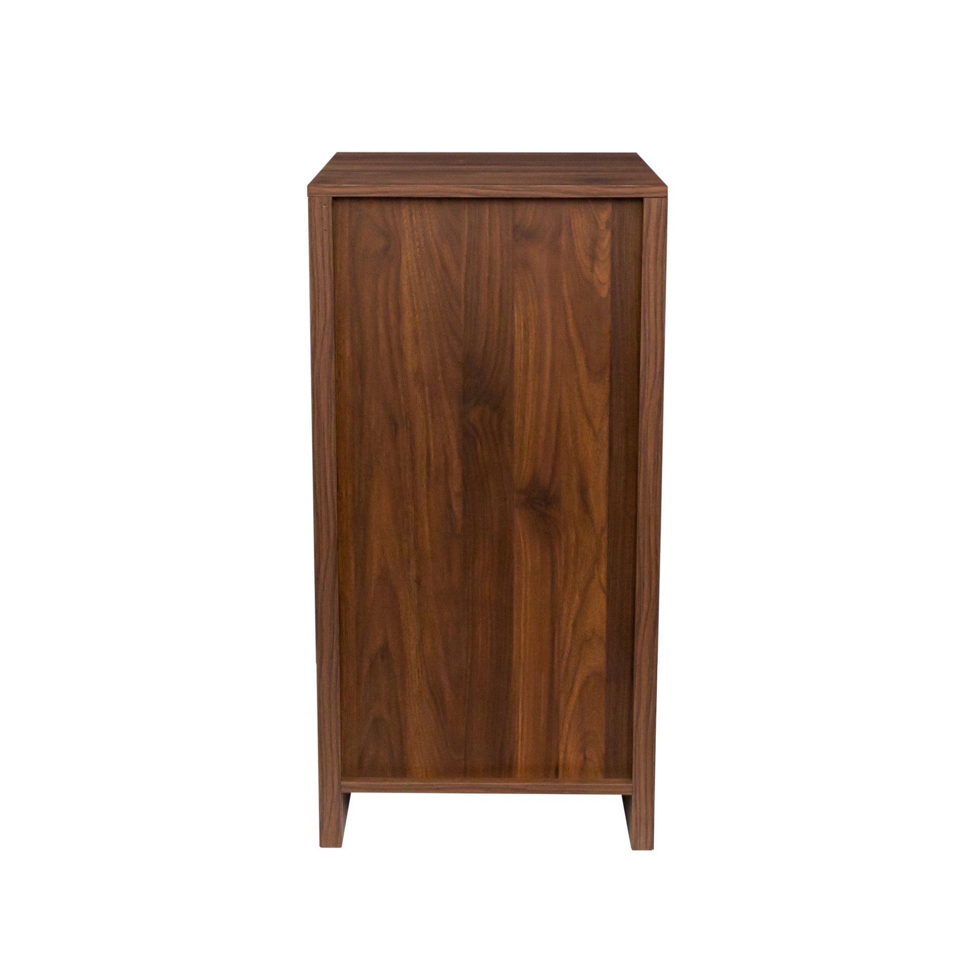 Brown Walnut Color Modular 24 Wine Bar Cabinet Buffet Cabinet Walnut Brown Mdf