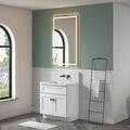 40*24 In Bathroom Vanity Mirrorsframed Dimmable Makeup Mirror For Wall, Backlit And Shatterproof, Anti Fog Horizontal Vertical Gun Ash Aluminium