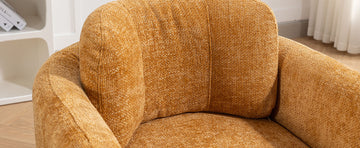Mid Century Modern Barrel Accent Chair Armchair For Living Room, Bedroom, Guest Room,Office, Pumpkin Orange Pumpkin Orange Upholstered