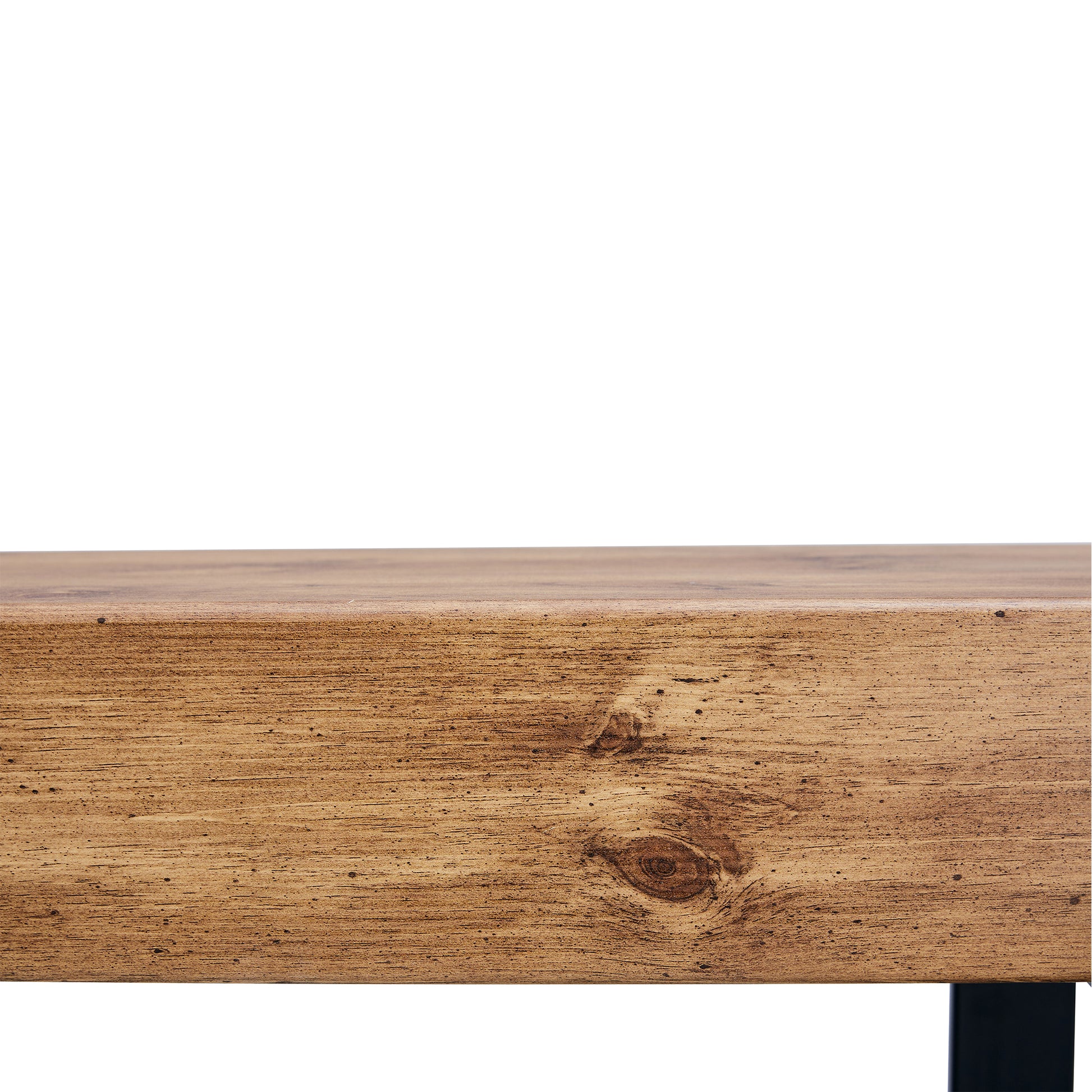 59" Dining Bench, Farmhouse Indoor Kitchen Table Benches, Bed Bench, Industrial Shoe Bench, Entryway Benches Natural Wood Wash Farmhouse,Mid Century Modern,Modern Mdf Mdf Metal
