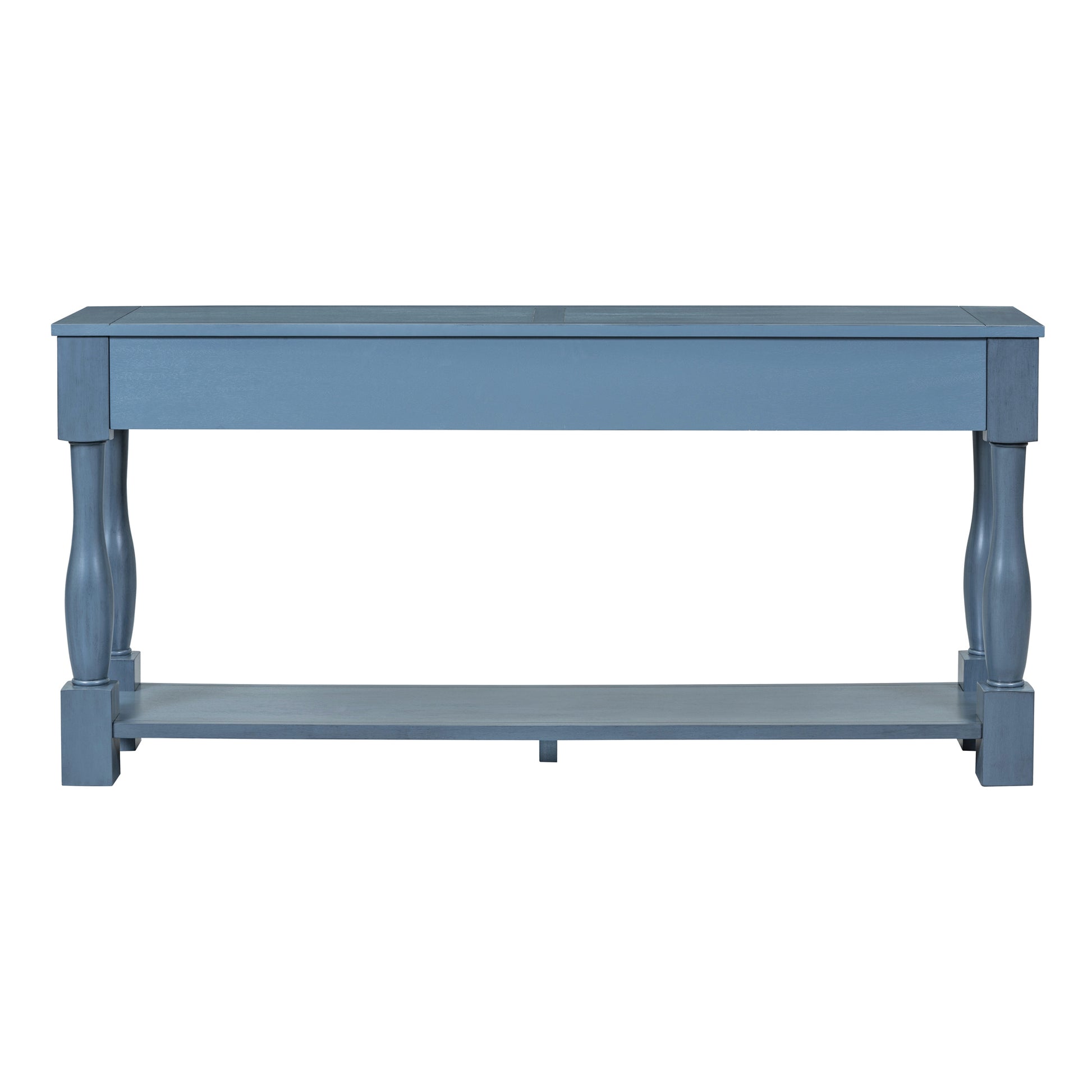 Console Table 63" Long Console Table With Drawers And Shelf For Entryway, Hallway, Living Room Navy, Old Sku: Wf299371Aam Navy Solid Wood