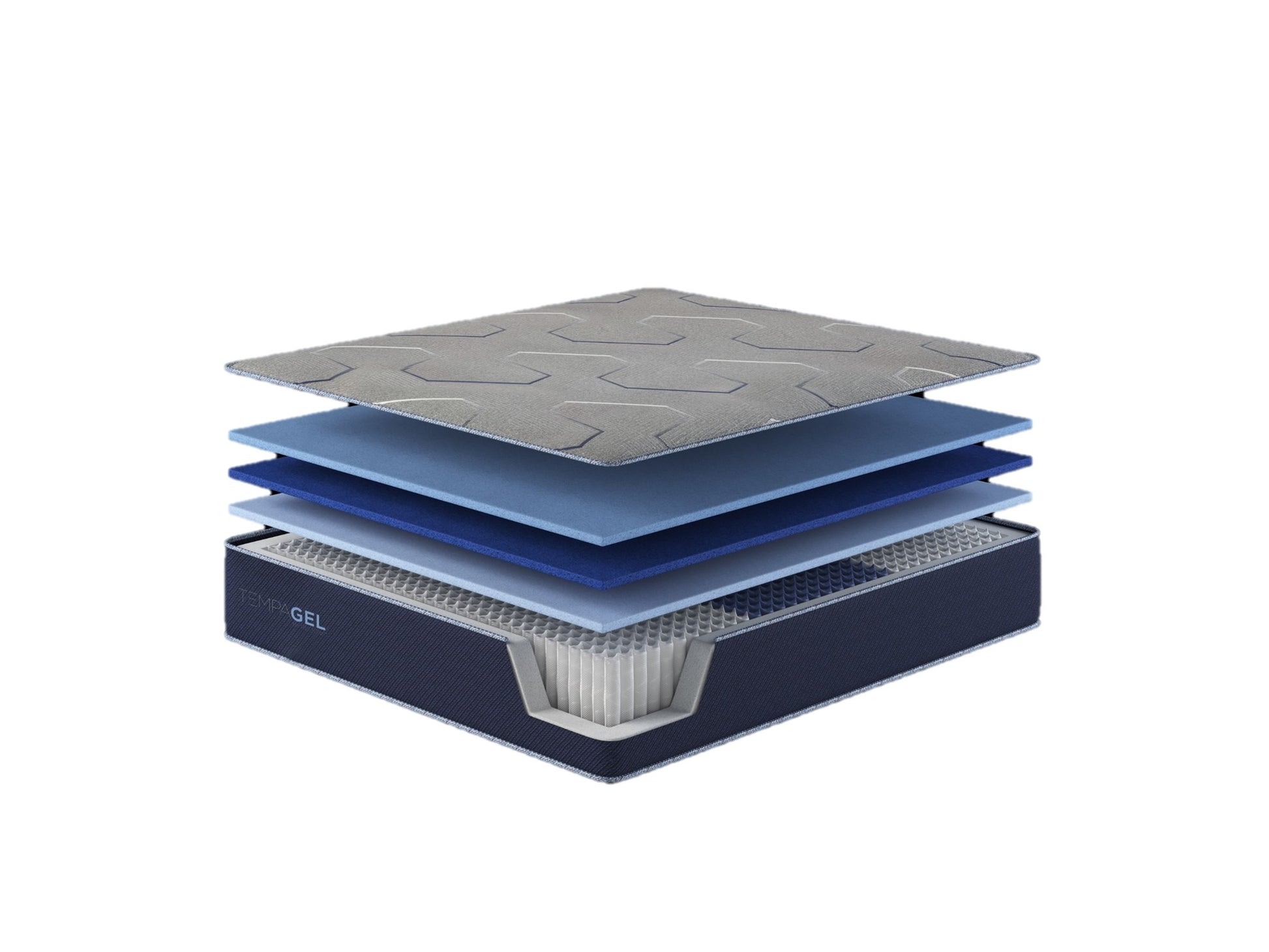 Healthrest By Restonic Polarbreeze Lux Firm, Full Navy Blue Steel Foam