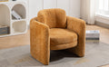 Mid Century Modern Barrel Accent Chair Armchair For Living Room, Bedroom, Guest Room,Office, Pumpkin Orange Pumpkin Orange Upholstered