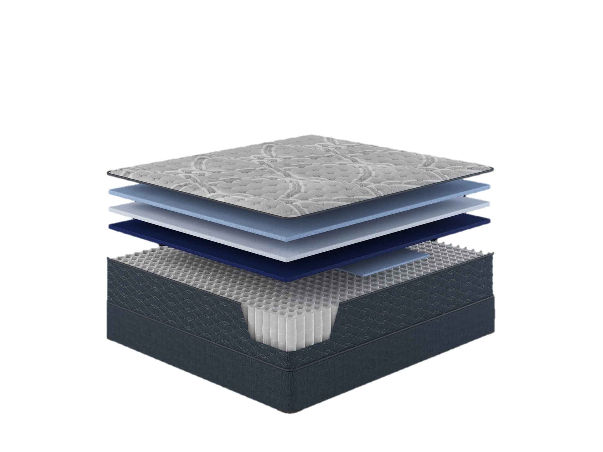 Healthrest By Restonic Polarbreeze Lux Firm, California King Navy Blue Steel Foam