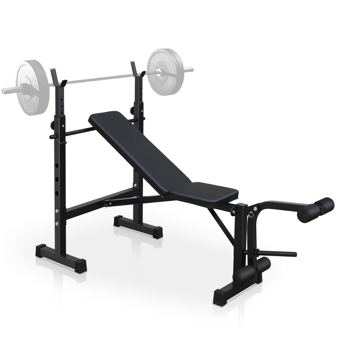 Olympic Weight Bench, Bench Press Set With Squat Rack And Bench For Home Gym Full Body Workout Black Iron