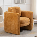 Mid Century Modern Barrel Accent Chair Armchair For Living Room, Bedroom, Guest Room,Office, Pumpkin Orange Pumpkin Orange Upholstered