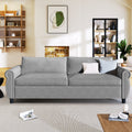 80.7'' 2 In 1 Sofa Bed Sleeper With Large Memory Mattress 63''*70.9*3.3 Inch , For Living Room Spaces Bedroom Gray Polyester