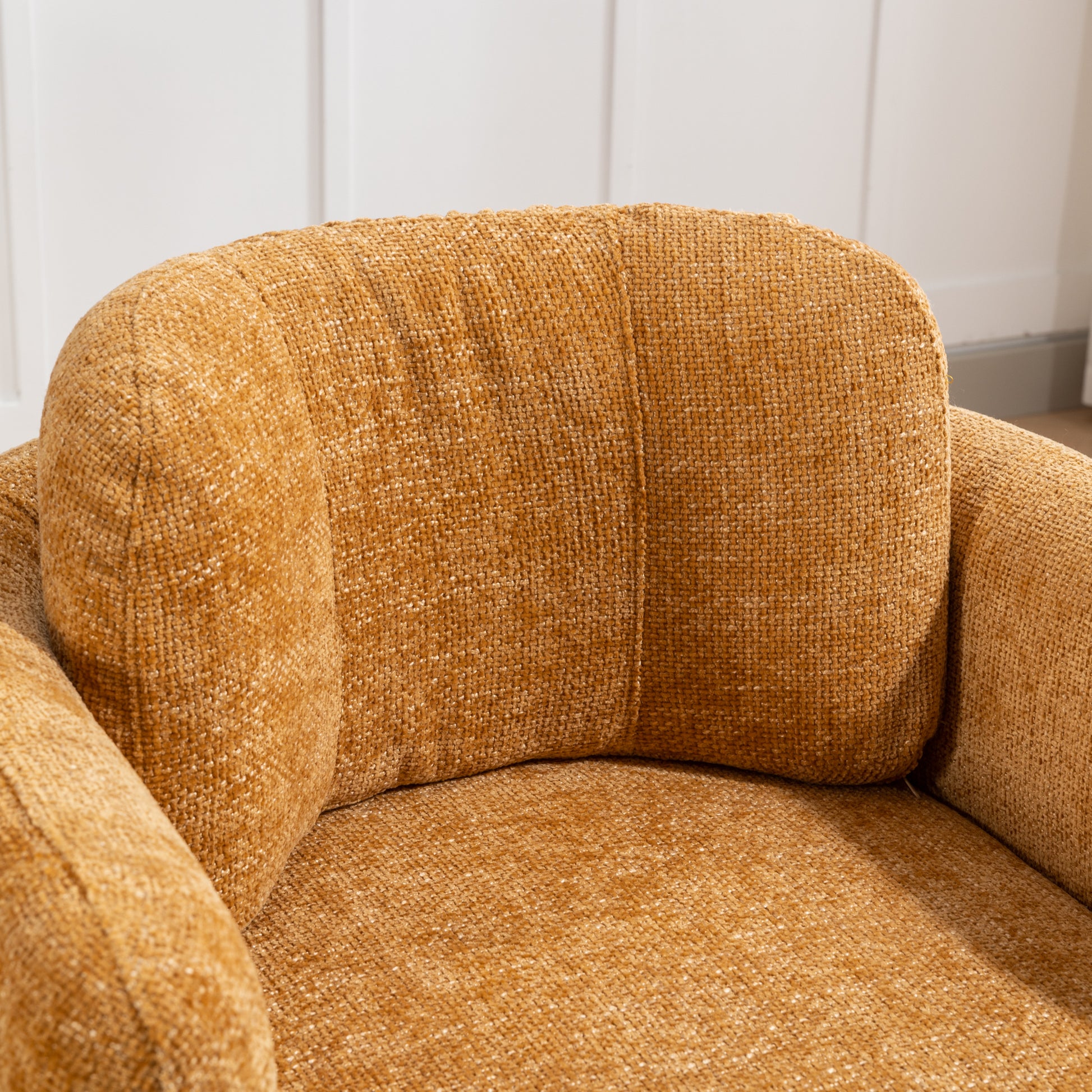 Mid Century Modern Barrel Accent Chair Armchair For Living Room, Bedroom, Guest Room,Office, Pumpkin Orange Pumpkin Orange Upholstered
