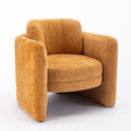Mid Century Modern Barrel Accent Chair Armchair For Living Room, Bedroom, Guest Room,Office, Pumpkin Orange Pumpkin Orange Upholstered