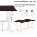 Farmhouse 6 Piece Trestle Dining Table Set With Upholstered Dining Chairs And Bench, 59Inch, White White Wood Dining Room Solid Wood Rubberwood Rectangular Dining Table With Chair And Bench Upholstered Chair Wood White Seats 6 Farmhouse Trestle Foam
