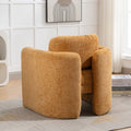 Mid Century Modern Barrel Accent Chair Armchair For Living Room, Bedroom, Guest Room,Office, Pumpkin Orange Pumpkin Orange Upholstered