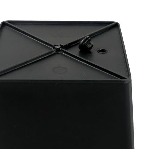 7.9" Square Nursery Plant Pot Garden Plastic Pots With Drainage 5 Pack Black Plastic