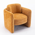 Mid Century Modern Barrel Accent Chair Armchair For Living Room, Bedroom, Guest Room,Office, Pumpkin Orange Pumpkin Orange Upholstered