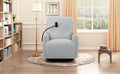 270 Degree Swivel Electric Recliner Home Theater Seating Single Reclining Sofa Rocking Motion Recliner With A Phone Holder For Living Room, Grey Grey Foam Polyester