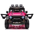 24V Ride On Large Pickup Truck Car For Kids,Ride On 4Wd Toys With Remote Control,Parents Can Assist In Driving,Bluetooth Music Version,Pickup Truck Design With Spacious Storage In The Rear. Pink Polyethylene