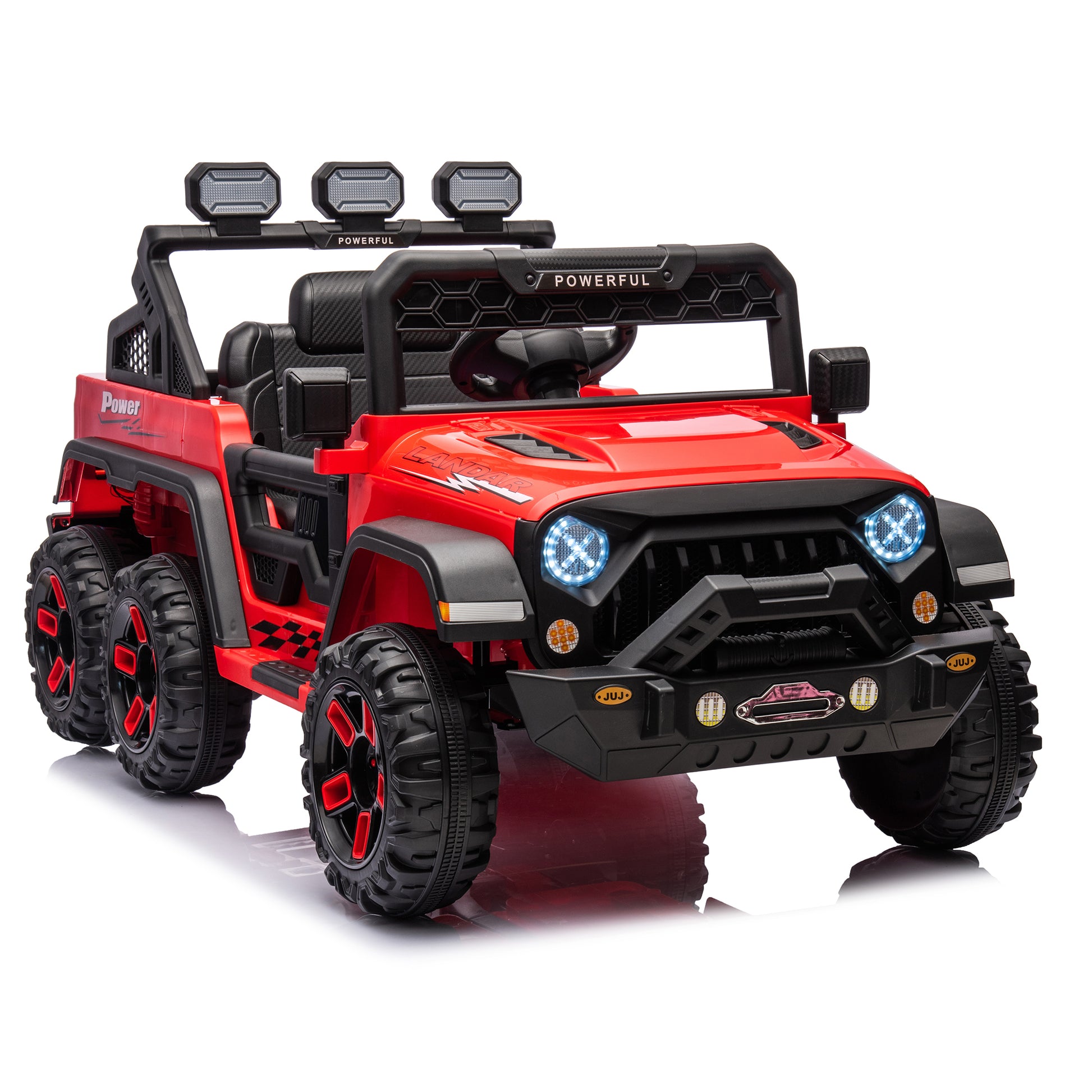 24V Ride On Large Pickup Truck Car For Kids,Ride On 4Wd Toys With Remote Control,Parents Can Assist In Driving,Bluetooth Music Version,Pickup Truck Design With Spacious Storage In The Rear. Red Polyethylene