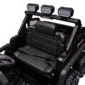 24V Ride On Large Pickup Truck Car For Kids,Ride On 4Wd Toys With Remote Control,Parents Can Assist In Driving,Bluetooth Music Version,Pickup Truck Design With Spacious Storage In The Rear. Black Polyethylene