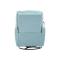 270 Degree Swivel Electric Recliner Home Theater Seating Single Reclining Sofa Rocking Motion Recliner With A Phone Holder For Living Room, Blue Blue Foam Polyester