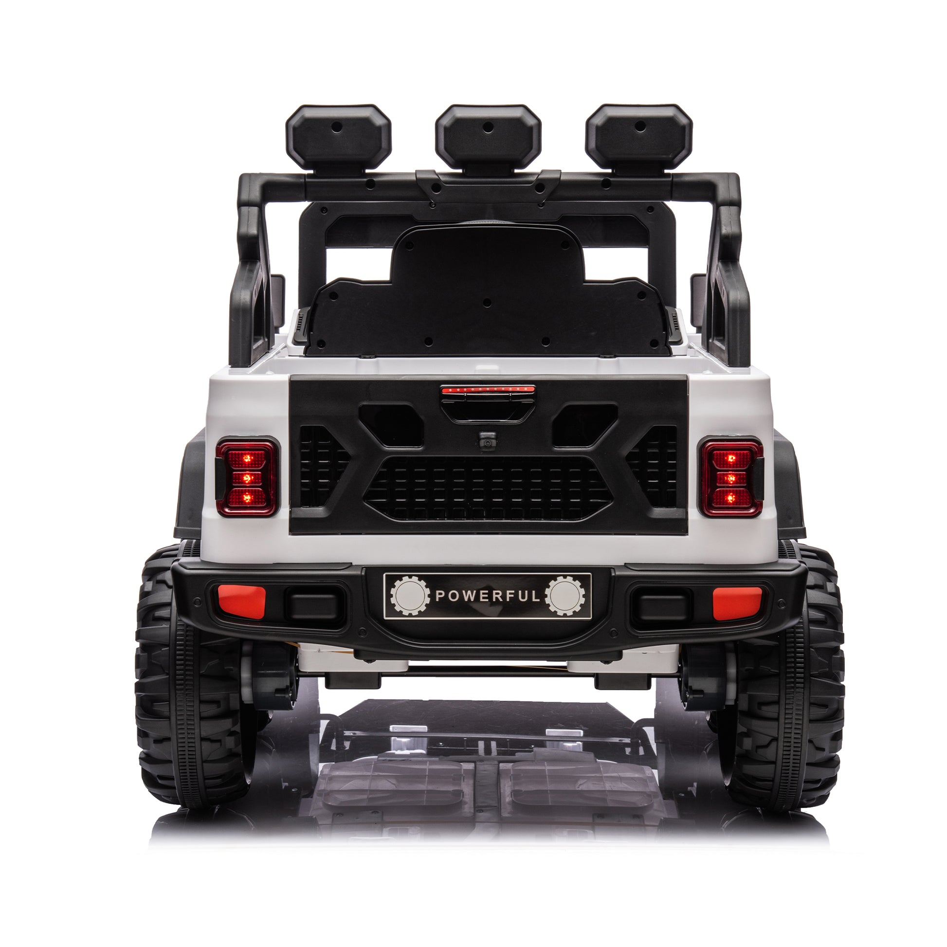 24V Ride On Large Pickup Truck Car For Kids,Ride On 4Wd Toys With Remote Control,Parents Can Assist In Driving,Bluetooth Music Version,Pickup Truck Design With Spacious Storage In The Rear. White Polyethylene