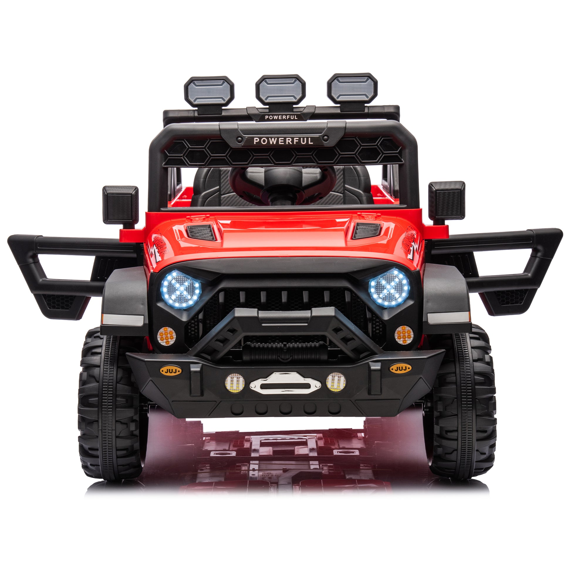 24V Ride On Large Pickup Truck Car For Kids,Ride On 4Wd Toys With Remote Control,Parents Can Assist In Driving,Bluetooth Music Version,Pickup Truck Design With Spacious Storage In The Rear. Red Polyethylene