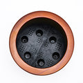7.8 In. Dark Wood Plastic Self Watering Planter Pot Dark Brown Abs
