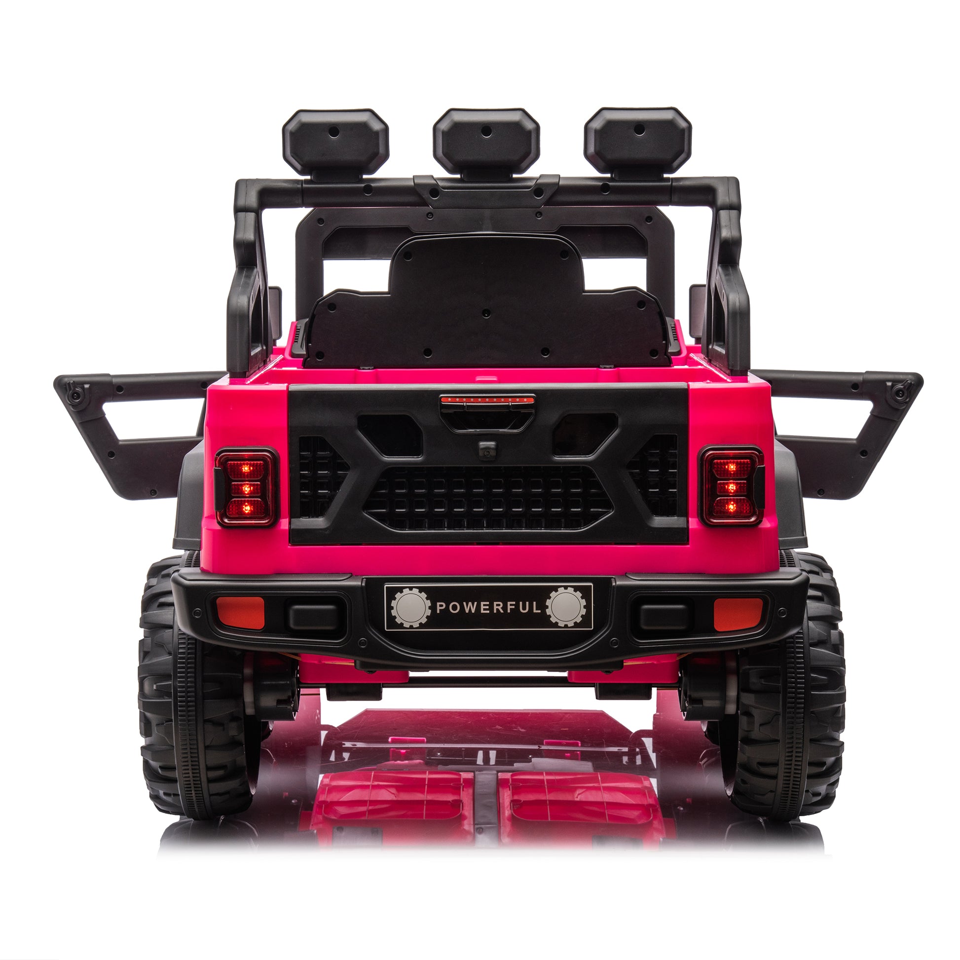 24V Ride On Large Pickup Truck Car For Kids,Ride On 4Wd Toys With Remote Control,Parents Can Assist In Driving,Bluetooth Music Version,Pickup Truck Design With Spacious Storage In The Rear. Pink Polyethylene