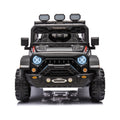 24V Ride On Large Pickup Truck Car For Kids,Ride On 4Wd Toys With Remote Control,Parents Can Assist In Driving,Bluetooth Music Version,Pickup Truck Design With Spacious Storage In The Rear. Black Polyethylene